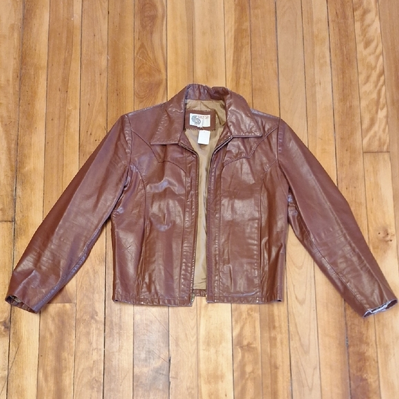 Vintage SILTON Brown Leather Jacket